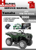 Thumbnail Yamaha ATV YFM 700 Grizzly 2000-2009 Service Repair Manual Download Thumbnail Yamaha ATV YFM 700 Grizzly 2000-2009 Service Repair Manual Download