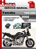 Thumbnail Yamaha FZS1000 2000-2006 Service Repair Manual Download