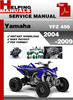 Thumbnail Yamaha YFZ 450 2004-2009 Service Repair Manual Download