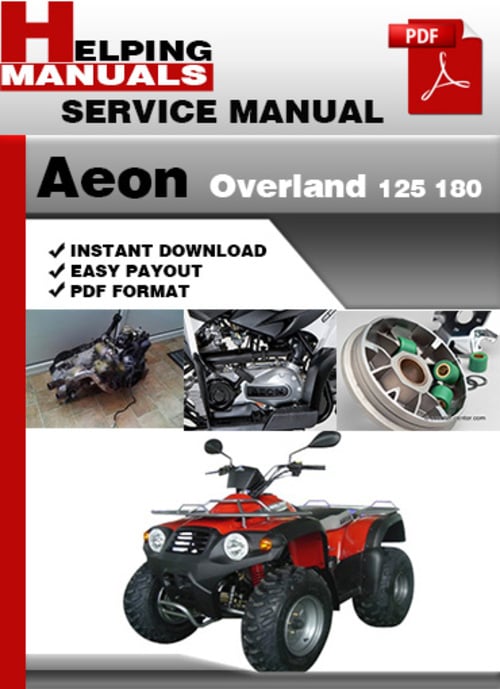 Product picture Aeon Overland 125 180 ATV Service Repair Manual Download
