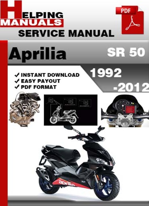 Product picture Aprilia SR 50 1992-2012 Service Repair Manual Download