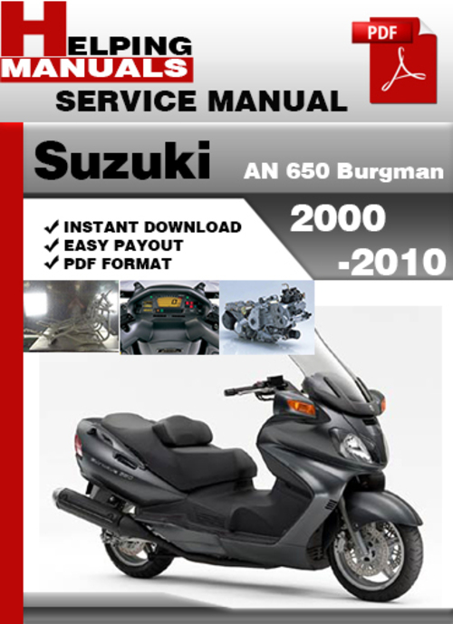 Product picture Suzuki AN 650 Burgman 2000-2010 Service Repair Manual Download