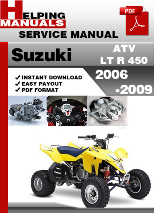 Product picture Suzuki ATV  LT R 450 2006-2009 Service Repair Manual Download