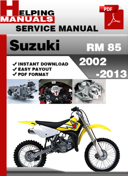 Product picture Suzuki RM 85 2002-2013 Service Repair Manual Download