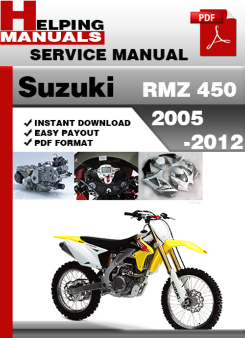 Product picture Suzuki RMZ 450 2005-2012 Service Repair Manual Download