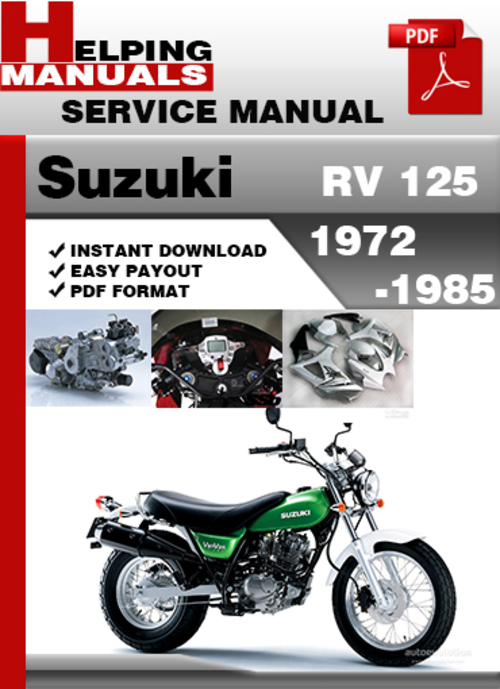 Product picture Suzuki RV 125 1972-1985 Service Repair Manual Download
