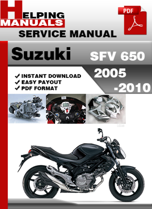 Product picture Suzuki SFV 650 2005-2010 Service Repair Manual Download