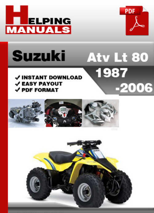 Product picture Suzuki ATV LT 80 1987-2006 Service Repair Manual Download