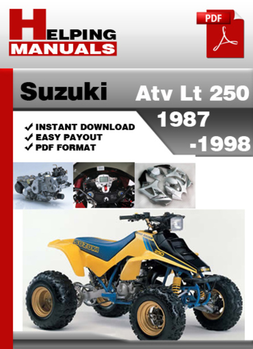 Product picture Suzuki ATV LT 250 1987-1998 Service Repair Manual Download
