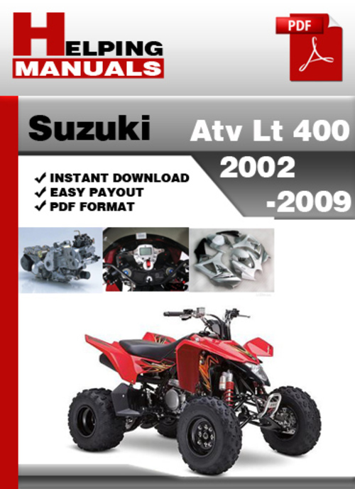 Product picture Suzuki ATV LT 400 2002-2009 Service Repair Manual Download