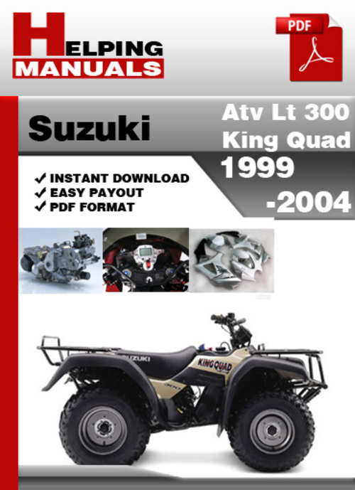 Product picture Suzuki ATV LT 300 King Quad 1999-2004 Service Repair Manual Dowload