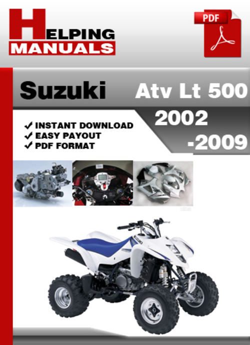 Product picture Suzuki ATV LT 500 2002-2009 Service Repair Manual Download