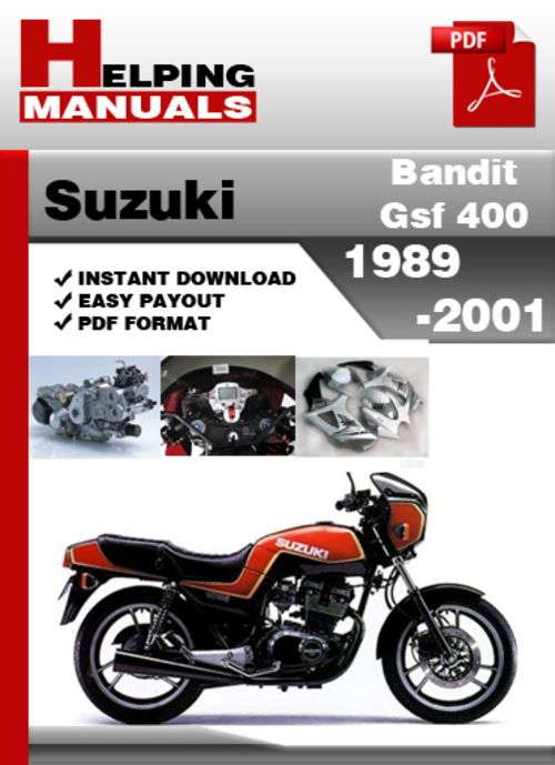 Product picture Suzuki Bandit GSF 400 1989-2001 Service Repair Manual Download