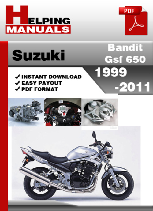 Product picture Suzuki Bandit GSF 650 1999-2011 Service Repair Manual Download