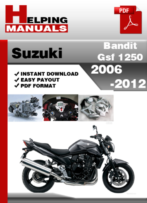 Product picture Suzuki Bandit GSF 1250 2006-2012 Service Repair Manual Download