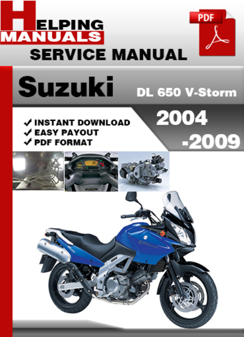 Product picture Suzuki DL 650 V-Storm 2004-2009 Service Repair Manual Download
