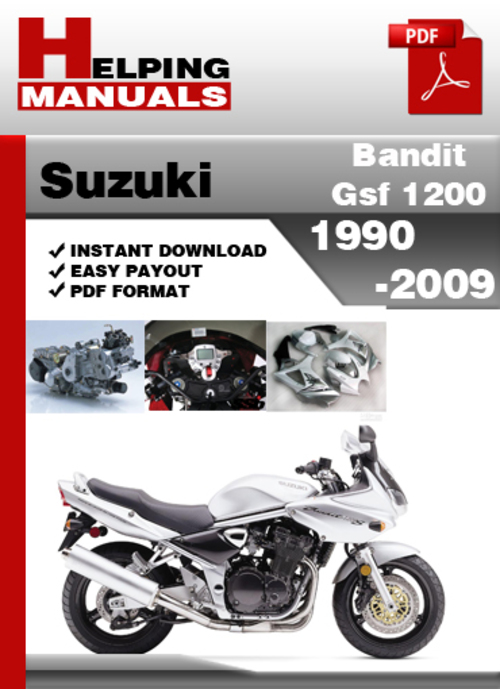 Product picture Suzuki Bandit GSF 1200 1990-2009 Service Repair Manual Download