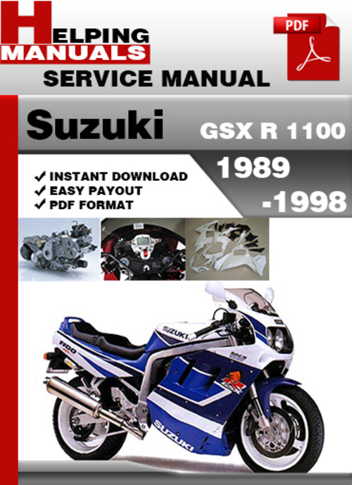 Product picture Suzuki GSX R 1100 1989-1998 Service Repair Manual Download