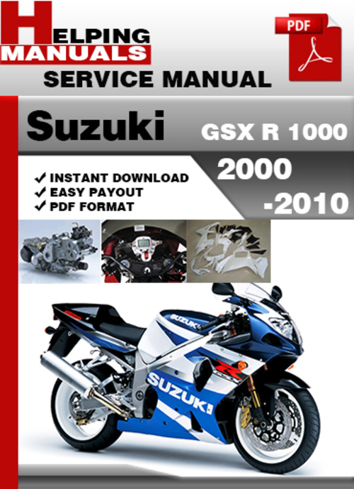 Product picture Suzuki GSX R 1000 2000-2010 Service Repair Manual Download