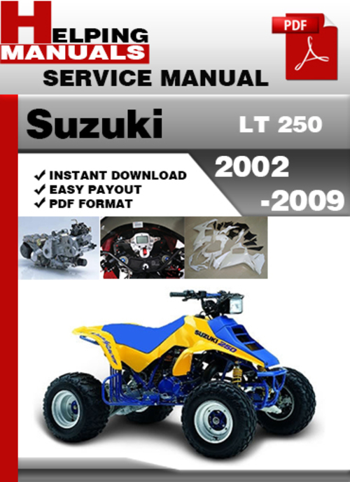 Product picture Suzuki LT 250 2002-2009 Service Repair Manual Download