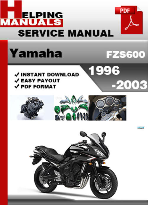 Product picture Yamaha FZS600 1996-2003 Service Repair Manual Download