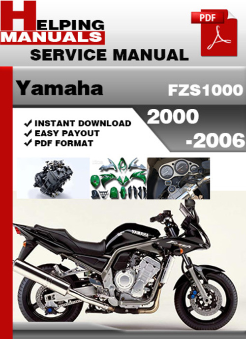 Product picture Yamaha FZS1000 2000-2006 Service Repair Manual Download