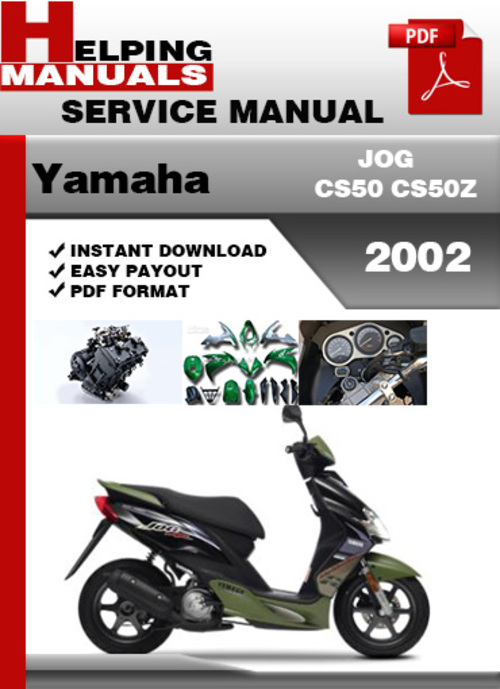 Product picture Yamaha JOG CS50 CS50Z 2002 Service Repair Manual Download