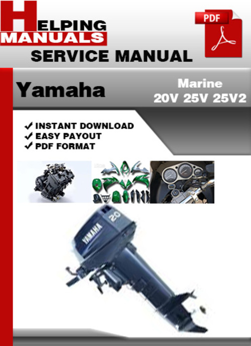Product picture Yamaha Marine 20V 25V 25V2 Service Repair Manual Download