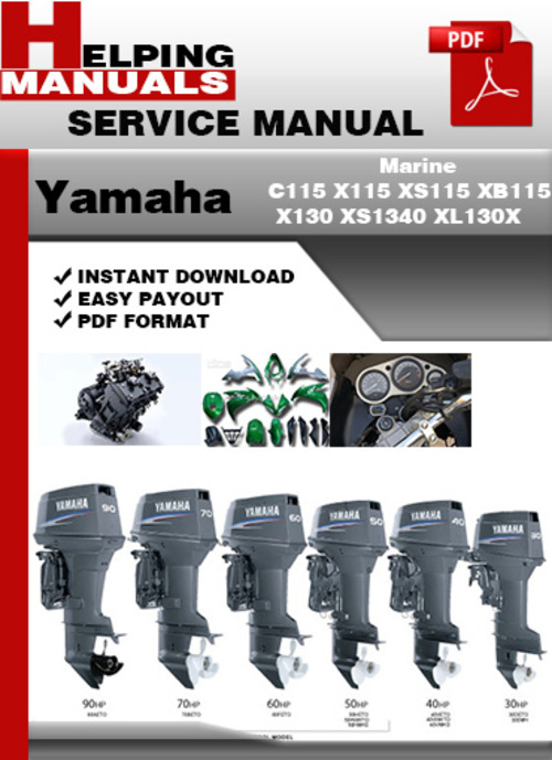 Product picture Yamaha Marine C115 X115 XS115 XB115 X130 XS1340 XL130X Service Repair Manual Download
