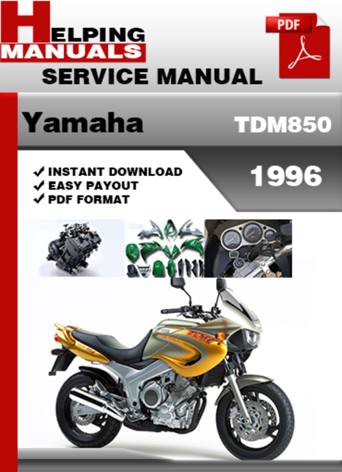 Product picture Yamaha TDM850 1996 Service Repair Manual Download