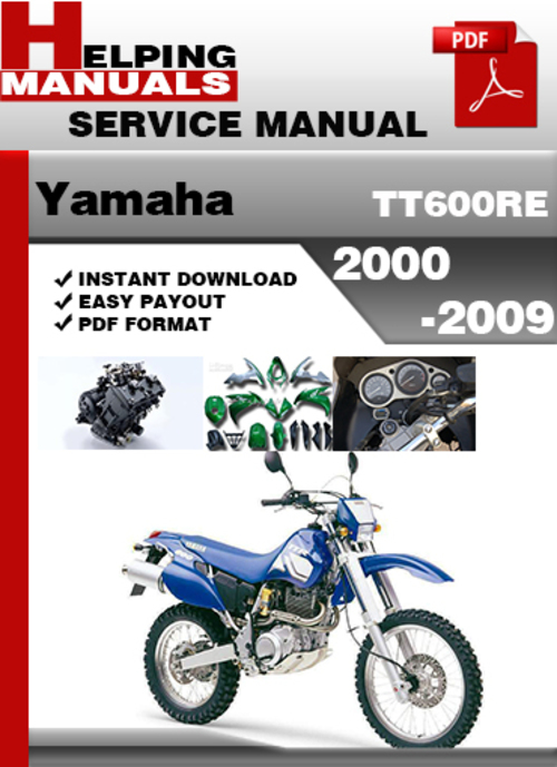 Product picture Yamaha TT600RE 2000-2009 Service Repair Manual Download