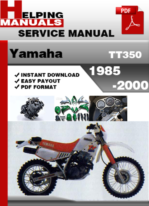 Product picture Yamaha TT350 1985-2000 Service Repair Manual Download