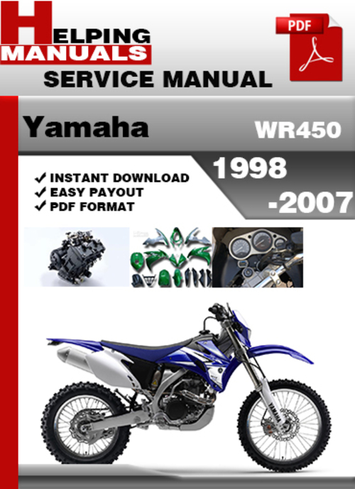 Product picture Yamaha WR450 1998-2007 Service Repair Manual Download