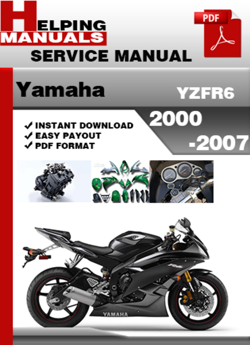 Product picture Yamaha YZFR6 2000-2007 Service Repair Manual Download