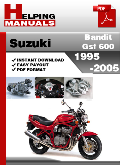 Product picture Suzuki Bandit GSF 600 1995-2005 Service Repair Manual Download
