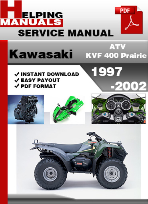 Product picture Kawasaki KVF 400 Prairie 1997-2002 Service Repair Manual Download