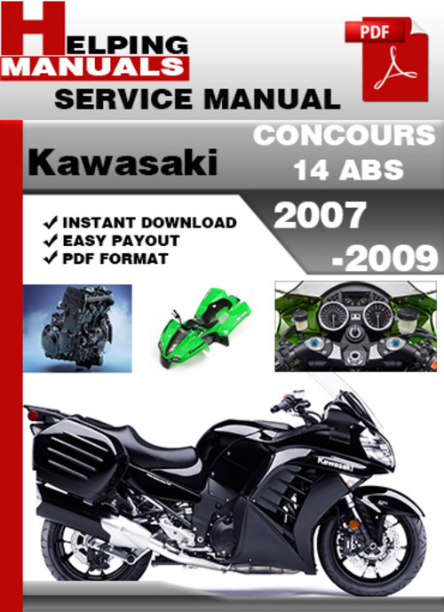 Product picture Kawasaki CONCOURS 14 ABS 2007-2009 Service Repair Manual Download