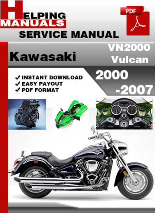 Product picture Kawasaki VN2000 Vulcan 2000-2007 Service Repair Manual Donwload
