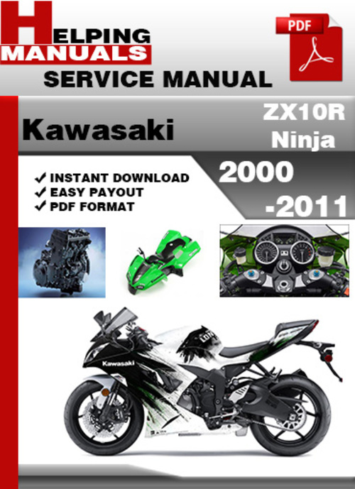 Product picture Kawasaki ZX10R Ninja 2000-2011 Service Repair Manual Download