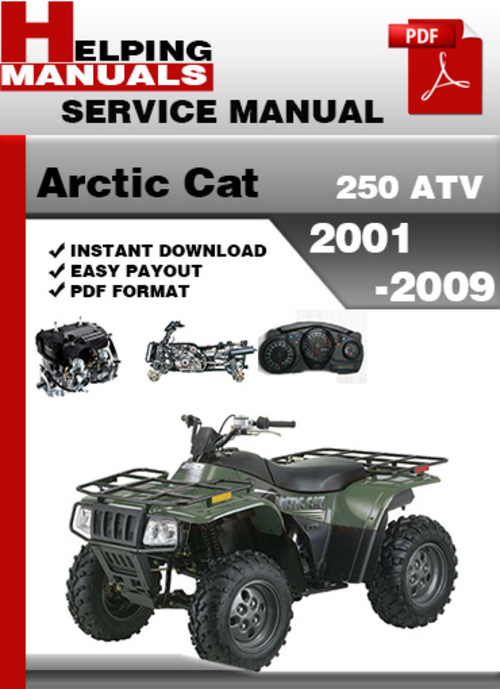 Product picture Arctic Cat 250 ATV 2001-2009 Service Repair Manual Download