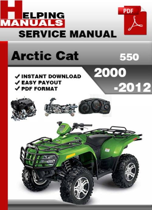 Product picture Arctic Cat 550 ATV 2000-2012 Service Repair Manual Download