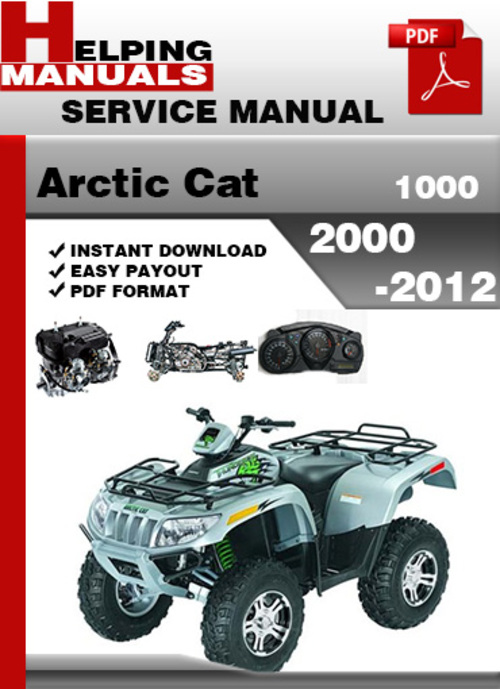 Product picture Arctic Cat 1000 ATV 2000-2012 Service Repair Manual Download