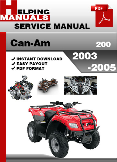 Product picture Can-Am 200 2003-2005 Service Repair Manual Download