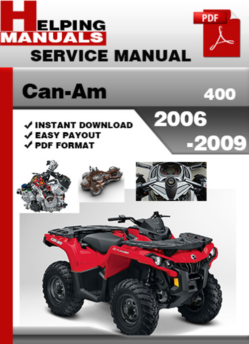 Product picture Can-Am 400 2006-2009 Service Repair Manual Download