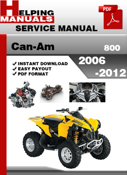 Product picture Can-Am 800 2006-2012 Service Repair Manual Download