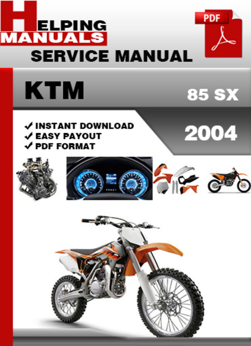 Product picture KTM 85 SX 2004 Service Repair Manual Download