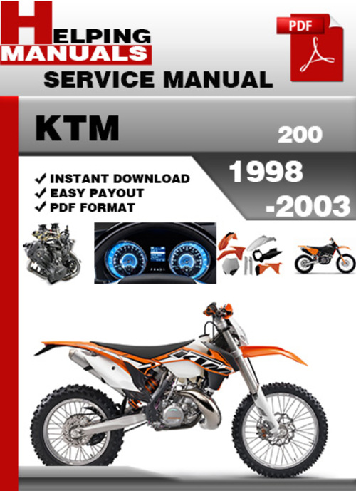 Product picture KTM 200 1998-2003 Service Repair Manual Download