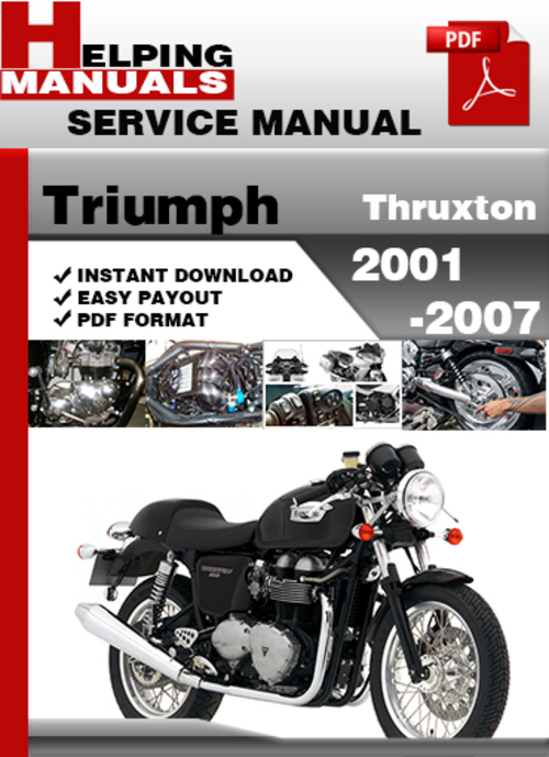 Product picture Triumph Thruxton 2001-2007 Service Repair Manual Download
