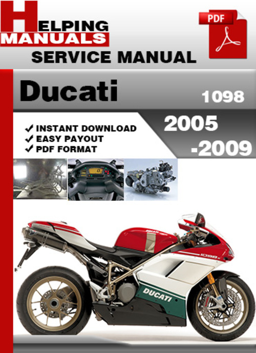 Product picture Ducati 1098 2005-2009 Service Repair Manual Download
