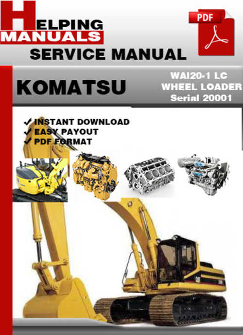 Product picture Komatsu WAl20-1 LC WHEEL LOADER Serial 20001 and up Shop Service Repair Manual Download